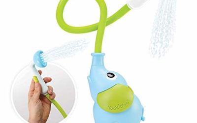 Yookidoo Baby Bath Shower Head – Elephant Water Pump and Trunk Spout Rinser – for Newborn Babies in Tub Or Sink