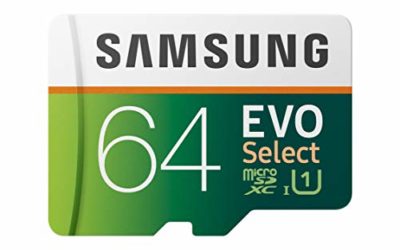 SAMSUNG EVO Select 64GB microSDXC UHS-I U1 100MB/s Full HD & 4K UHD Memory Card with Adapter (MB-ME64HA)