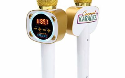 Singing Machine Official Carpool Karaoke, The Mic, Bluetooth Microphone for Cars, White (CPK545)