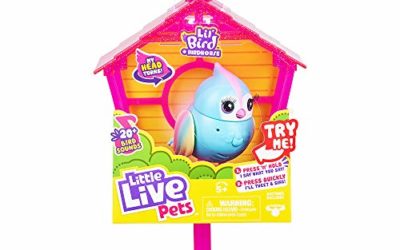 Little Live Pets Lil' Bird & Bird House – Rainbow Tweets – Interactive Fun – Moving Bird Heads with 20 + Sounds – Reacts to Touch, Turning Head – Batteries Included | for Ages 5+