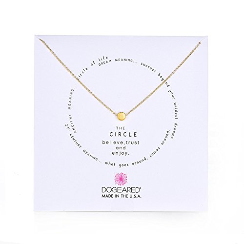 Dogeared Karma The Circle Necklace Gold-Plated Silver, 16"