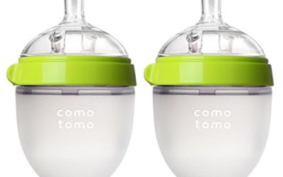 Comotomo Baby Bottle, Green, 5 Ounce (2 Count)
