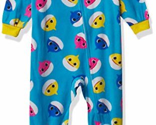 Baby Shark Boys' Footed Blanket Sleeper, Color Sharks, 3T