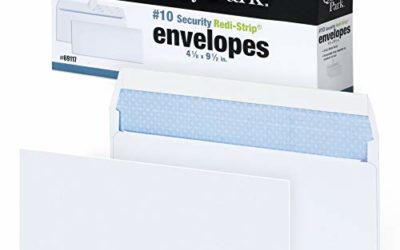Quality Park #10 Self-Seal Security Envelopes, Security Tint and Pattern, Redi-Strip Closure, 24-lb White Wove, 4-1/8" x 9-1/2", 100/Box (QUA69117)