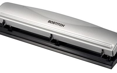 Bostitch Office HP12 3 Hole Punch, 12 Sheet Capacity, Metal,Silver