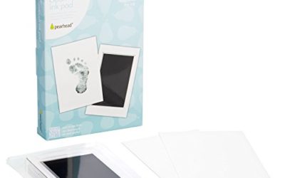 Pearhead Newborn Baby Handprint or Footprint “Clean-Touch” Ink Pad, Black
