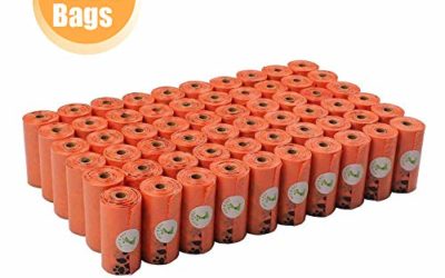 PET N PET Earth-Friendly 1080 Counts 60 Rolls Large Unscented Dog Waste Bags Doggie Bags Orange Color (Orange-1080 Counts Refills, Orange refills)