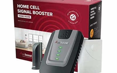 weBoost Home Room (472120) Cell Phone Signal Booster Kit | Up to 1,500 sq ft | All U.S. Carriers – Verizon, AT&T, T-Mobile, Sprint & More | FCC Approved,Black, Grey, Red