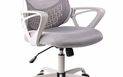 Office Chair, Ergonomic Desk Chair Computer Task Chair Mesh with Armrests Mid-Back for Home Office Conference Study Room, Gray