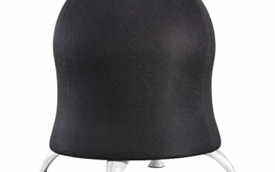 Safco Products Zenergy Ball Chair, Black, Low Profile, Active Seating