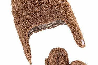 Simple Joys by Carter's Baby Hat and Mitten Set, Khaki, 0-9 Months