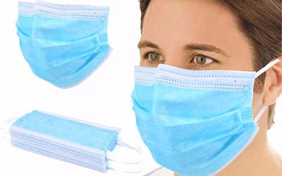 NJ058 50 PCS Disposable Filter 3-ply Face Protective Cover Personal Protection Dust-Proof Anti Spittle Eye (50Masks)