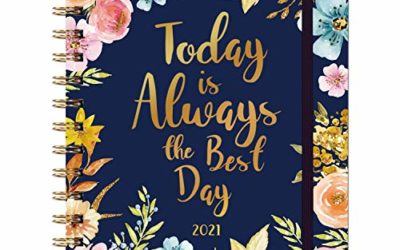 2021 Planner – Weekly & Monthly Planner with Monthly Tabs, Jan 2021 – Dec 2021, 6.4" x 8.5", Flexible Floral Hardcover with Thick Paper, Elastic Closure, Inner Pocket