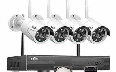 [Expandable 8CH] Hiseeu Wireless Security Camera System with 1TB Hard Drive with One-Way Audio, 8 Channel NVR 4Pcs 1080P 2.0MP Night Vision WiFi IP Security Surveillance Cameras Home Outdoor