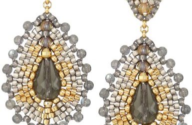 Miguel Ases Labradorite Small Tear Drop Earrings