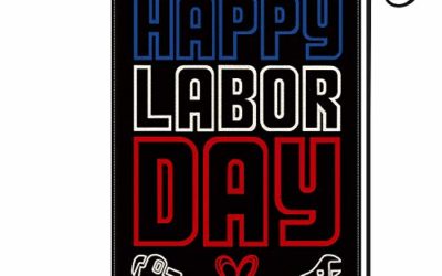 AVOIN Happy Labor Day Garden Flag Vertical Double Sized, Spanner Love Heart Yard Outdoor Decoration 12.5 x 18 Inch