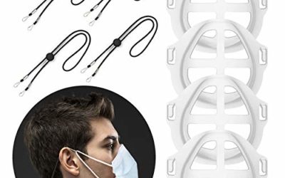 VoPee 3D Bracket for Internal Support Nose,Clear Face Comfortable Holder Frame with Lanyard 4 Pcs