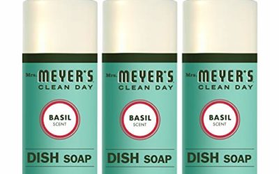 Mrs. Meyer's Clean Day Liquid Dish Soap, Cruelty Free Formula, Basil Scent, 16 oz- Pack of 3