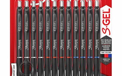 Sharpie S-Gel, Gel Pens, Medium Point (0.7mm), Assorted Colors, 12 Count