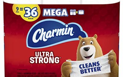 Charmin Ultra Strong Toilet Paper, 9 Mega Rolls = 36 Regular Rolls