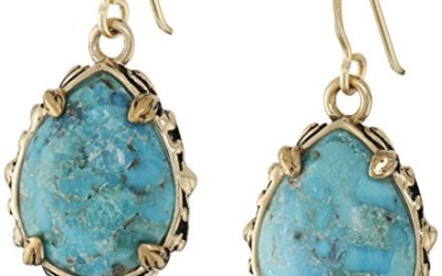 Barse Jubilee Teardrop Bronze and Turquoise Earrings