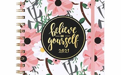 2021 Planner – Weekly & Monthly Planner 2021 with Tabs, 6.4"x 8.5", Jan 2021 – Dec 2021, Flexible Hardcover, Strong Binding, Thick Paper, Back Pocket, Elastic Closure, Inspirational Quotes