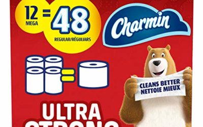 Charmin Ultra Strong Toilet Paper, Mega Roll, 12 Count of 286 Sheets Per Roll