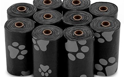 Best Pet Supplies Dog Poop Bags, Rip-Resistant and Doggie Waste Bag Refills With d2w Controlled-Life Plastic Technology – 150 Bags, Black (BK-150T)