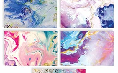 100-Pack All Occasion Greeting Cards, Assorted Blank Note Cards, 4 x 6 inch, 5 Abstract Art Designs, Blank Inside, by Better Office Products, with Envelopes, 100 Pack