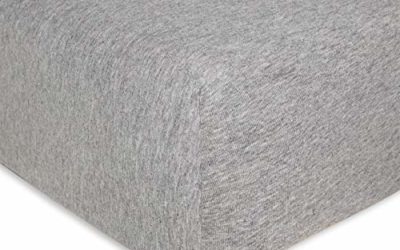Burt's Bees Baby – Fitted Crib Sheet, Solid Color, 100% Organic Cotton Crib Sheet for Standard Crib and Toddler Mattresses (Heather Grey)