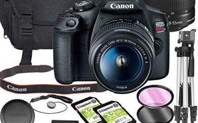 Canon EOS Rebel T7 DSLR Camera Bundle with 18-55mm Lens | Built-in Wi-Fi|24.1 MP CMOS Sensor | |DIGIC 4+ Image Processor and Full HD Videos + 64GB Memory(17pcs)