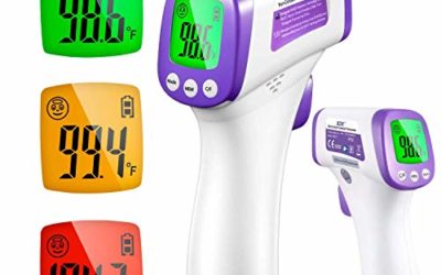 XDX Digital Infrared Thermometer for Adults, Non Contact Touch with LCD Display Color Screen, Temperature Reading for Forehead and Surfaces for Baby Adult School Office Medical