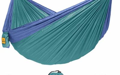 Wise Owl Outfitters Hammock Camping Double & Single with Tree Straps – USA Based Hammocks Brand Gear, Indoor Outdoor Backpacking Survival & Travel, Portable DO Gn/Blu