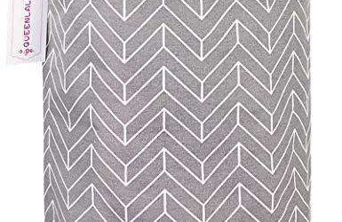 QUEENLALA Large Storage Basket,Collapsible Round Storage Bin,Laundry Hamper/Bathroom/Home Decor/Baby Hamper/Boxes/Baby Clothing (Grey Wheat)