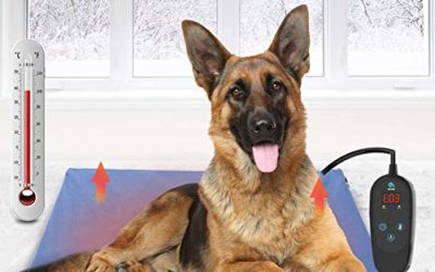 petnf Upgraded Pet Heating Pad for Dogs Cats with Timer,35.4'' x 23.6'' Safety Cat Dog Heating Pad,Waterproof Heated Cat Dog Bed Mat