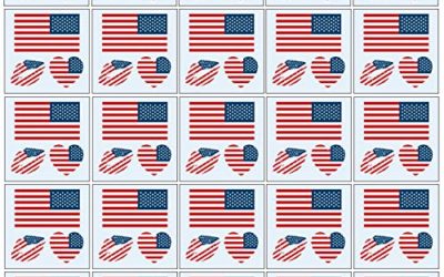 AMRIU Fourth of July Decorations Temporary Tattoos – 24 Sheets American Flag Temporary Tattoos| Labor Day, America, Memorial Day, Independence Day, Red White and Blue Party Supplies, 4th of July, USA