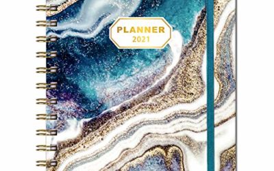 2021 Planner &ndash; Weekly Monthly Planner 2021 for January 2021 &ndash; December 2021, 6.4"x 8.5", Flexible Cover Planner with Elastic Closure, Coated Tabs, Inner Pocket