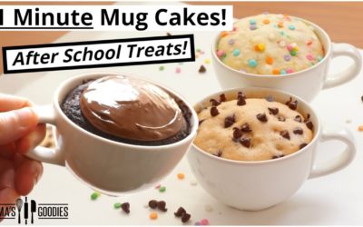 1 Minute Microwave Mug Cake Recipes | 3 Back To School Treats!
