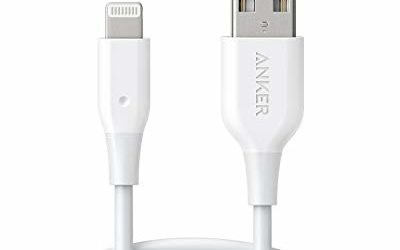 iPhone Charger, Anker Powerline Lightning to USB Cable, (6 ft MFi Certified), Charging/Sync Lightning Cord Compatible with iPhone 11 Pro/Xs Max/XR/X / 8/7 / 6S / 6, iPad and More (Upgraded)