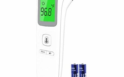 Forehead Thermometers Non Contact, Infrared Digital Thermometer for Kids, Fever Alarm 35 Groups Memory Recall 1 Second Reading Thermal Thermometer for Infant, Baby, Adults