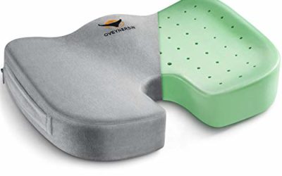 OVEYNERSIN Seat Cushion for Office Chair – Comfortable Desk Chair Cushion – 100% Pure Memory Foam Car Seat Cushion – Coccyx Orthopedic Pad – Relieves Back, Hip, Tailbone, Sciatica Pain – Gray