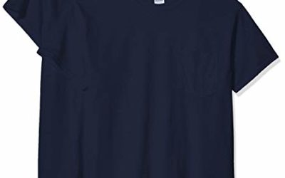 Gildan mens Ultra Cotton Adult T-shirt With Pocket, 2-pack Shirt, Navy, XX-Large US