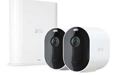 Arlo Pro 3 – Wire-Free Security 2 Camera System | 2K with HDR, Indoor/Outdoor, Color Night Vision, Spotlight, 160° View, 2-Way Audio, Siren | Works with Alexa | (VMS4240P)