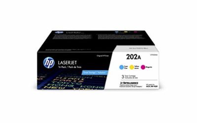 HP 202A | CF501A, CF502A, CF503A | 3 Toner Cartridges | Cyan, Magenta, Yellow