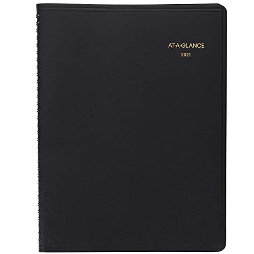 2021 Weekly Appointment Book & Planner by AT-A-GLANCE, 8-1/4" x 11", Large, Black (709500521)