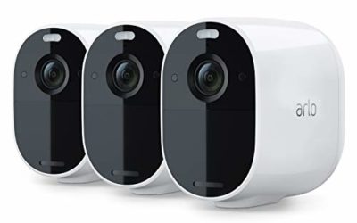 Arlo Essential Spotlight Camera| 3 Pack | Wire-Free, 1080p Video | Color Night Vision, 2-Way Audio, 6-Month Battery Life, Motion Activated, Direct to WiFi, No Hub Needed | Works with Alexa | White