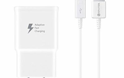 Galaxy S7 Adaptive Fast Charging Wall Charger Kit Set with Micro 2.0 USB Cable, Compatible with Samsung Galaxy S7/Edge/S6/Note5/4/S3 (White)