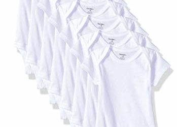 Unknown baby girls 8-pack Short Sleeve Onesies Bodysuits and Toddler T Shirt Set, Solid White, 3-6 Months US
