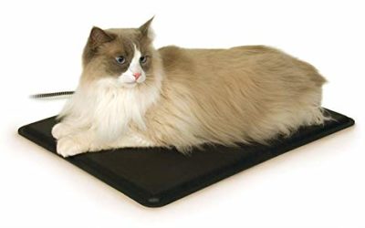 K&H PET PRODUCTS Extreme Weather Outdoor Kitty Pad, Heated, for Indoor and Outdoor Use Black Small 12.5 X 18.5 Inches 40W