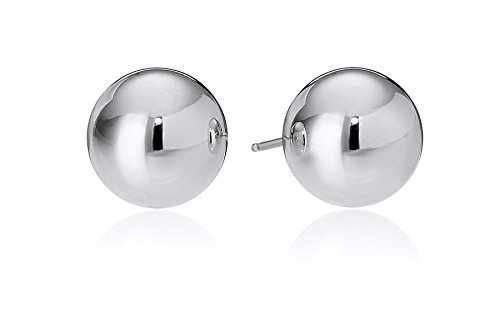 Amazon Essentials Sterling Silver Polished Ball Stud Earrings (7mm)